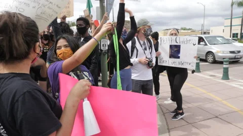 Black Lives Matter Protest For George Floyd California  -06/2020 Vidéo 132195030