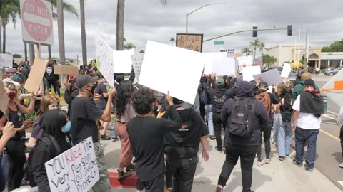 Black Lives Matter Protest For George Floyd California  -06/2020 Stockbeeldmateriaal 132198312