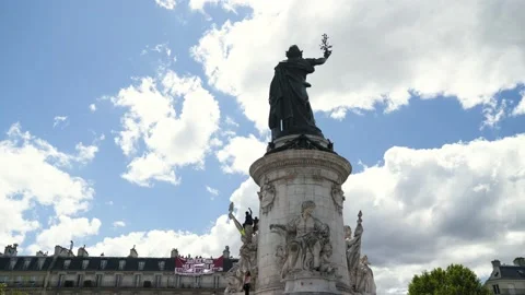 Black Lives Matter Protest on June 13, 2020 in Paris, France Stock Footage 132779097