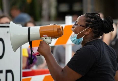 Black Lives Matter protest in Kansas City Stock Photos