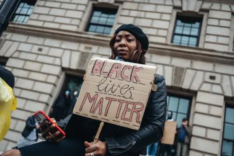 Black Lives Matter protest in London Stock Photos