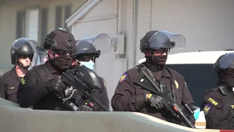 Black Lives Matter Protest at Phoenix, AZ Mega Church Trump Rally Video stock 135074768