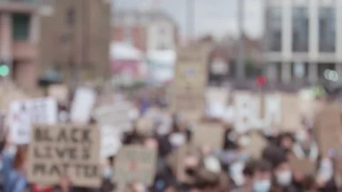 Black Lives Matter Protest (US Embassy, London) Stock Footage 135399659