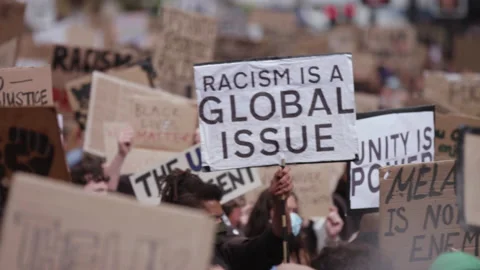 Black Lives Matter Protest (US Embassy, London) Video stock 136665352