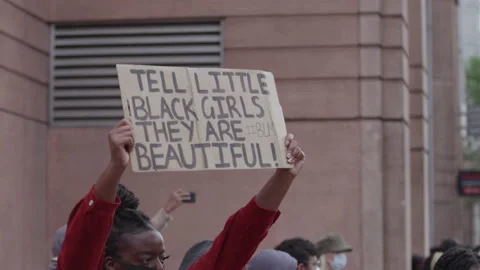 Black Lives Matter Protest (US Embassy, London) Stock Footage 136749520