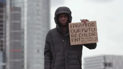 Black Lives Matter Protest (US Embassy, London) Stock Footage 136970405