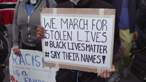 Black Lives Matter Protest (US Embassy, London) Stock Footage 137017958
