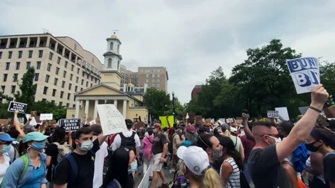 Black Lives Matter protest in Washington, D.C. Stock Footage 132084415