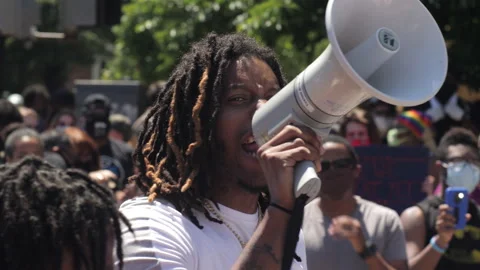 Black Lives Matter Protest Washington DC George Floyd Breonna Taylor 4K Stock Footage