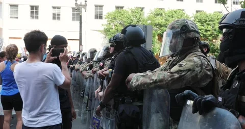 Black Lives Matter protests continue near the White House in Washington, DC, Stock Footage 131800620