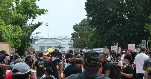 Black Lives Matter protests, Washington, DC, USA Stock Footage 132083751