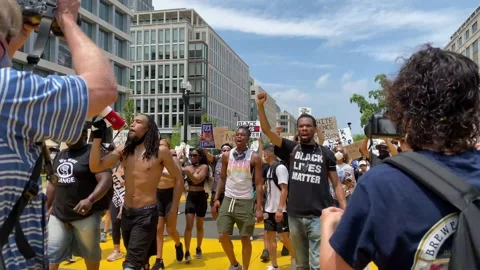 Black Lives Matter protests, Washington, DC, USA Stock Footage