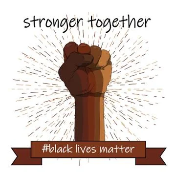 Black lives matter. Sticker, patch, t-shirt print, logo design. African American Stock Illustration