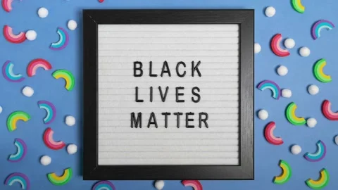 Black Lives Matter stop motion Stock Footage 148058305