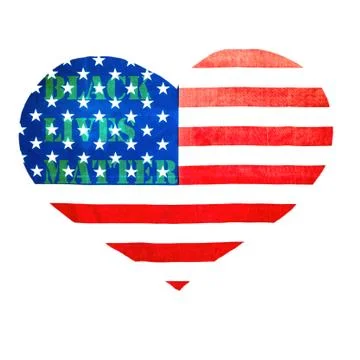 Black Lives Matter text messag protest action Independence Day Stock Illustration