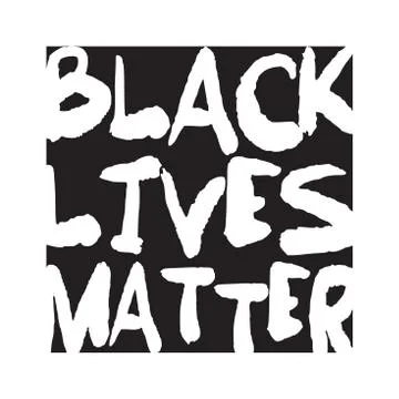 Black Lives Matter. vector lettering design element. Illustrazione stock