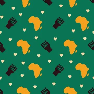 Black lives matter vector repeat pattern background design Stock Illustration