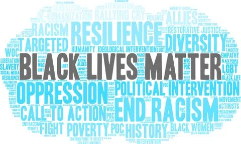 Black Lives Matter Word Cloud Stock-Illustration