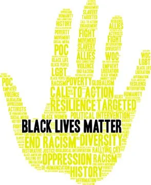 Black Lives Matter Word Cloud Stock Illustration
