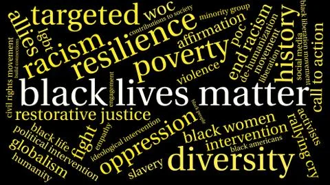 Black Lives Matter Word Cloud Stock Illustration