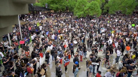 Black lives matters protest clip4 Stock Footage 132219731