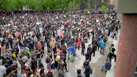 Black lives matters protest clip5 Stock Footage 132223016
