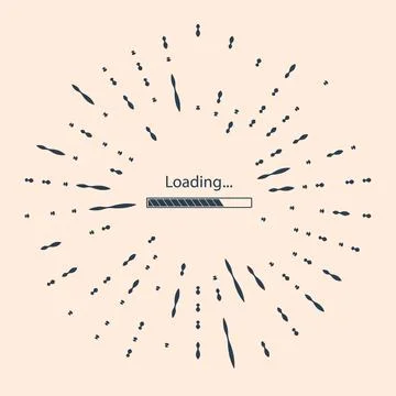 Black Loading icon isolated on beige background. Progress bar icon. Abstract Stock Illustration