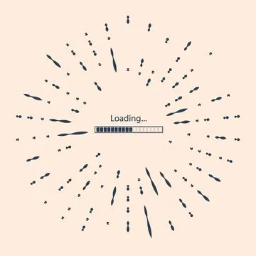 Black Loading icon isolated on beige background. Progress bar icon. Abstract Stock Illustration