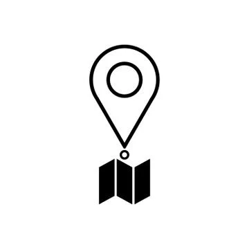 Black location icon vector illustration on white background Stock Illustration