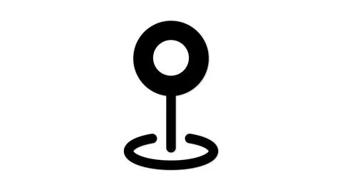 Black Location Pin Icon Stock Illustration
