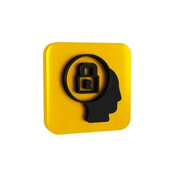 Black Lock icon isolated on transparent background. Padlock sign. Security Stock Illustration