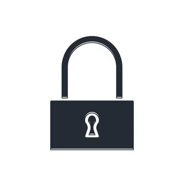 Black Lock icon isolated on white background. Padlock sign. Security, safet.. Stock Illustration
