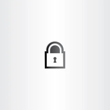 Black lock icon vector sign Stock Illustration