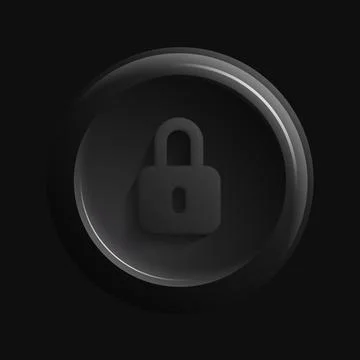 Black Locker Icon. Security Isolated Design Element Stock Illustration