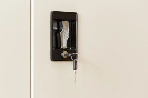 Black locker key Stock Photos