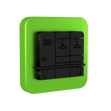 Black Locker or changing room for hockey, football, basketball team or work.. Stock Illustration