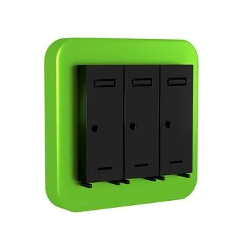 Black Locker or changing room for hockey, football, basketball team or work.. Stock Illustration