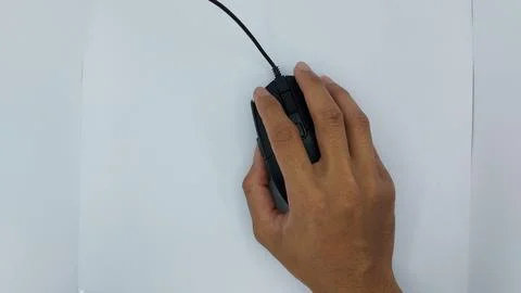 Black Logitech branded computer or laptop mouse Foto stock