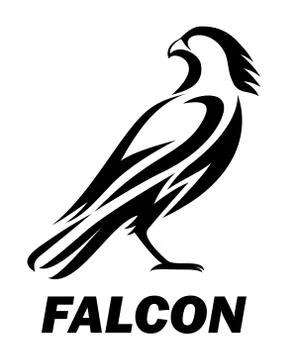 Black logo vector of a falcon eps 10 Stock Illustration