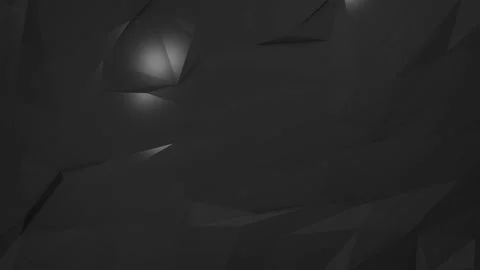 Black Looped Low Poly Triangular Background Stock Footage 131818260