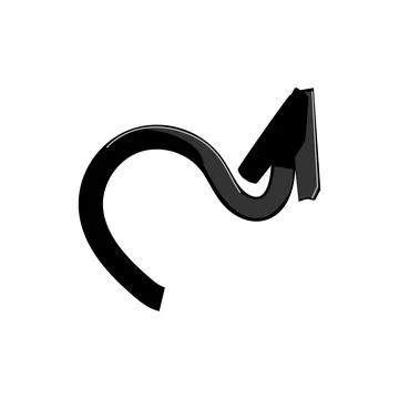 Black looping arrow illustrating continuous cycle direction icon Illustrazione stock