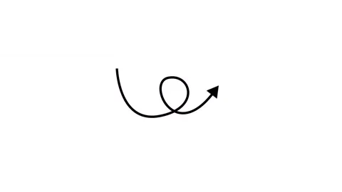Black Looping Arrow Motion Graphic on White Background Video stock 346614162