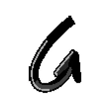 Black looping arrow showing progress and direction Stock Illustration