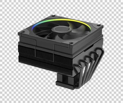 Black low profile computer processor cooler 스톡 일러스트