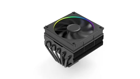 Black low-profile processor air cooler Stock Footage 257492407