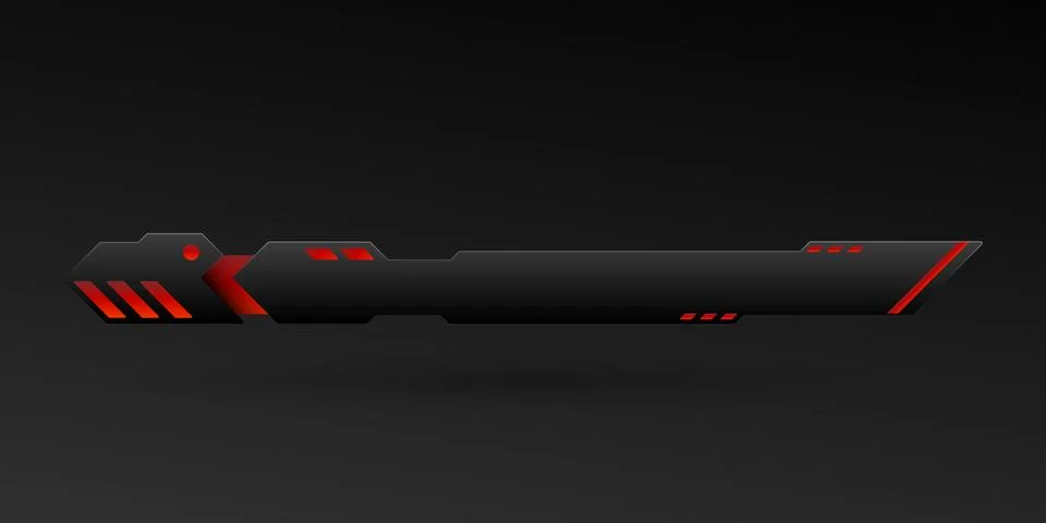 Black lower third gui title banner for video screen broadcast Stock Illustration