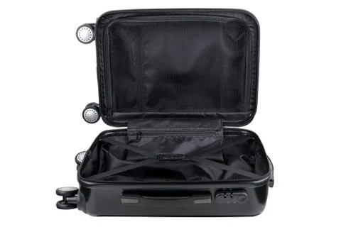 Black luggage isolate on white background Stock Photos