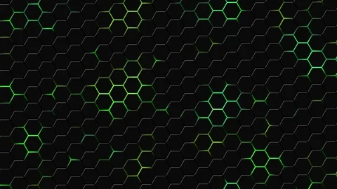 A black luminous technological background in the style of a honeycomb Stock Footage 277447219