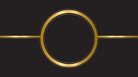 Black luxury abstract background with circle line Stock Illustration