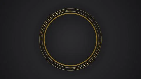 Black luxury abstract background with circle line Stock Illustration